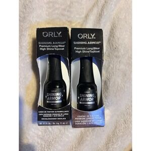 Orly Shining Armor High Shine Topcoat! Set Of Two! New